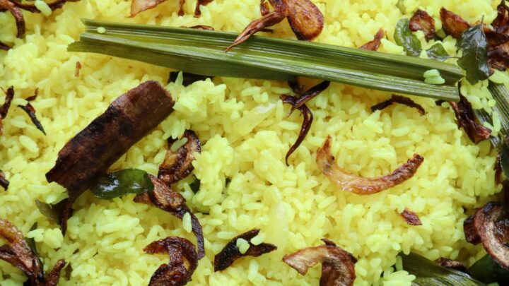 Sri lankan yellow hot sale rice and curry