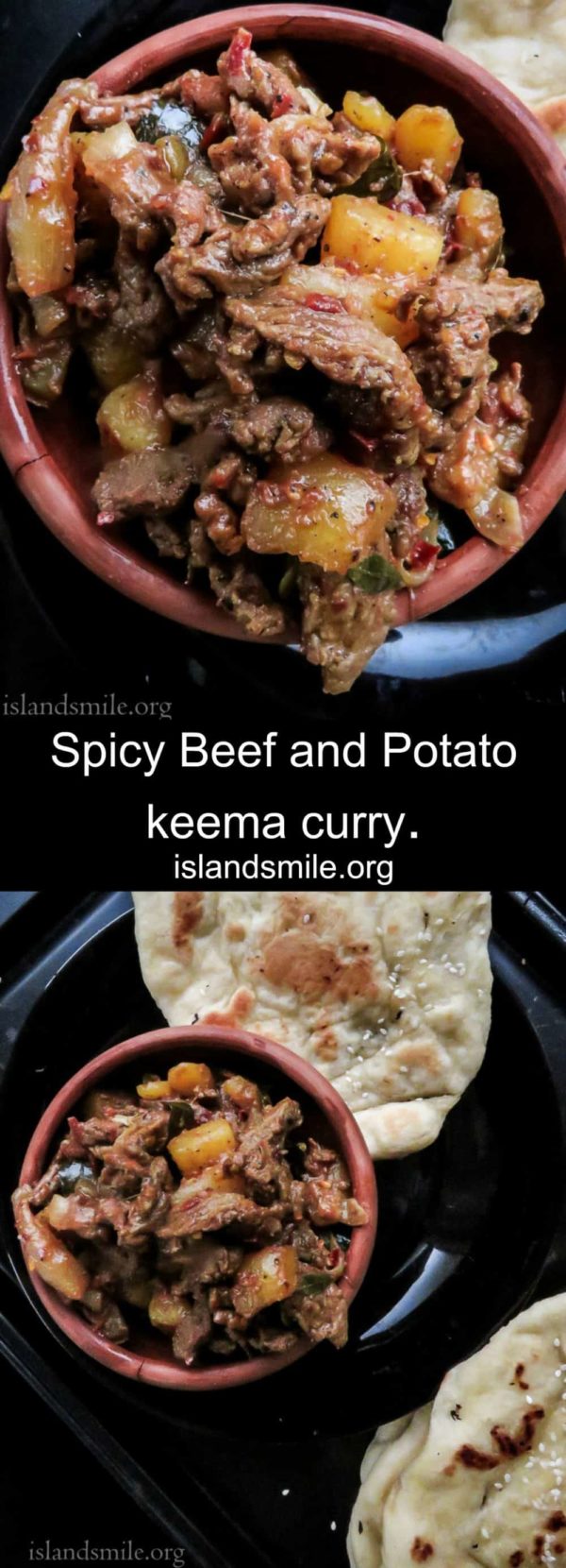 Sri Lankan Spicy Beef and Potato keema curry | islandsmile