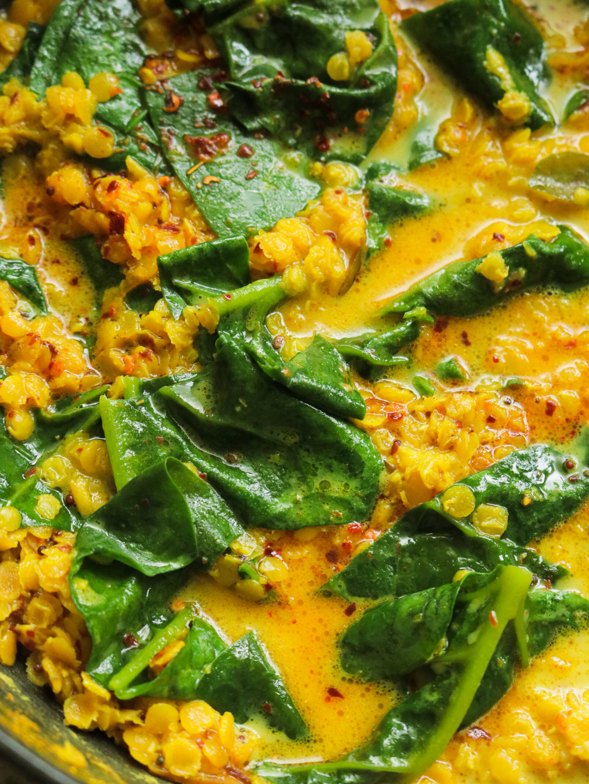 Sri Lankan Dhal(red lentil)spinach curry | ISLAND SMILE