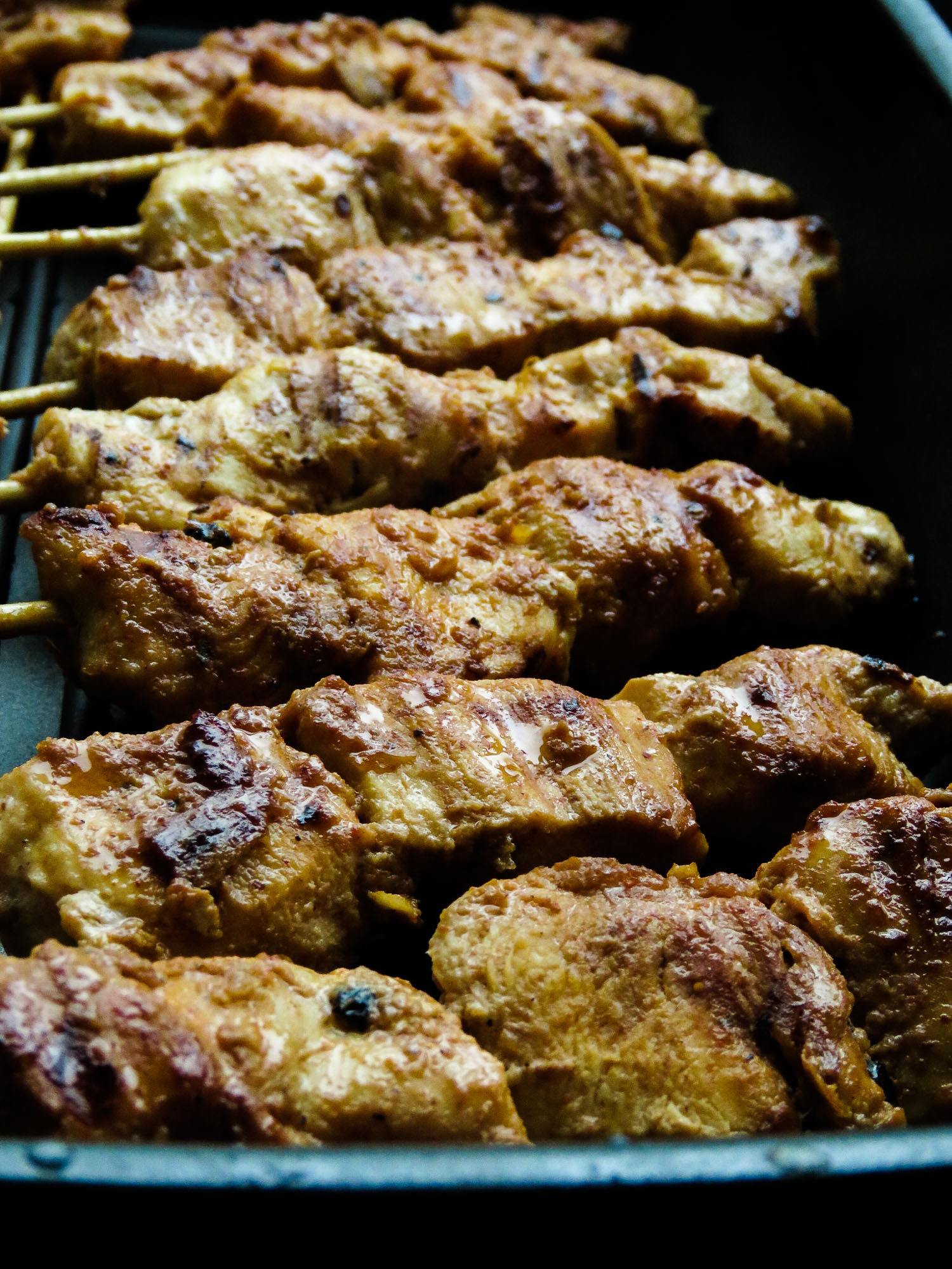 Stovetop-grilled middle Eastern chicken kebabs(shish taouk, shish ...