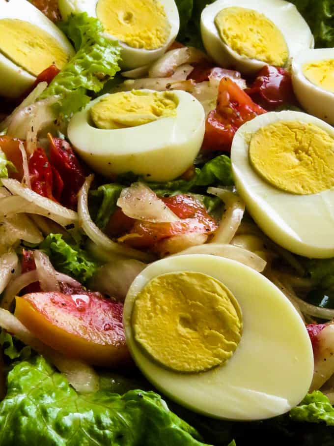 Boiled Egg Salad spicy With Onions And Tomatoes ISLAND SMILE