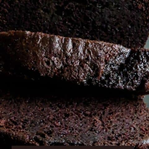 chocolate loaf cake(made with cocoa powder).