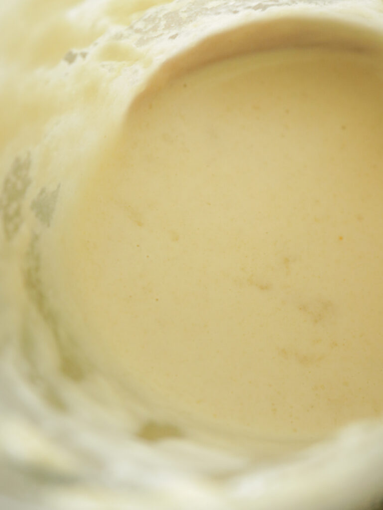 smooth and creamy tahini in a blender.