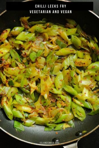 SRI LANKAN CHILLI LEEKS FRY(sauteed Leeks) | ISLAND SMILE