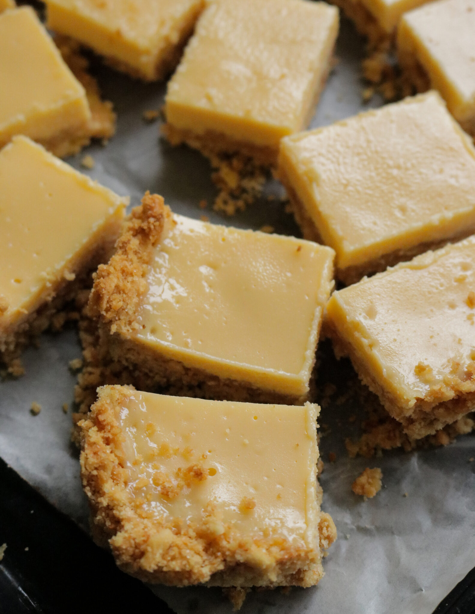 CONDENSED MILK LEMON BARS WITH CRUST. ISLAND SMILE