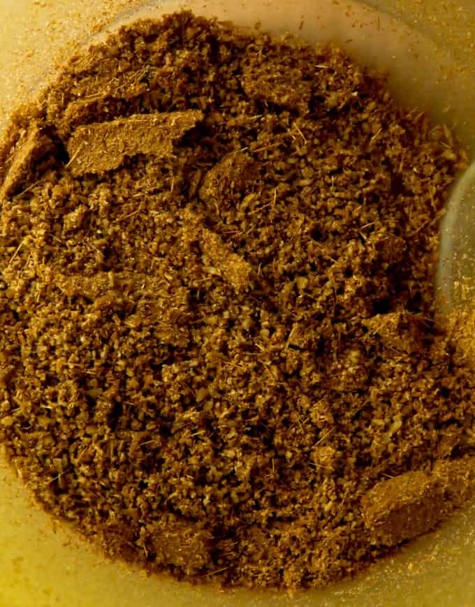 cumin seeds powdered into cumin powder using a spice grinder.