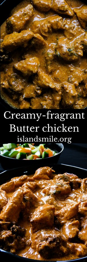 butter chicken in a creamy gravy